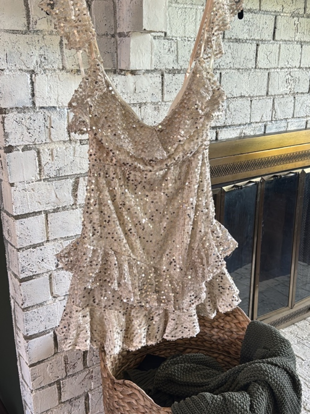 Champagne sequin dress